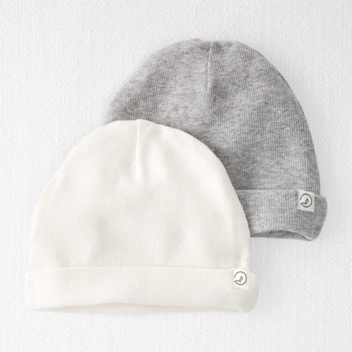 Grey, Sweet Cream Baby 2-Pack Organic Cotton Rib Caps
| Carter’s Oshkosh Canada
