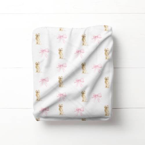 Watercolor Golden Retriever Minky Fleece Blanket, Golden Retriever, Golden Retriever Baby Blanket, Mom Gift, New Puppy Gift, Blankets