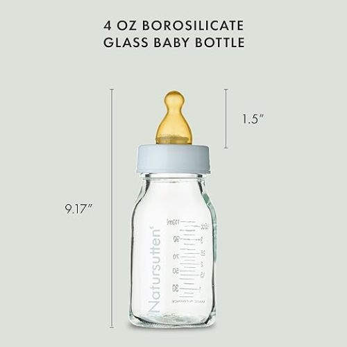 Lansinoh Baby Bottles for Breastfeeding Babies with 3 Slow Flow Nipples  (Size 2S) - 5oz/3ct