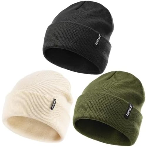 FURTALK Baby Beanie Knit Winter Hats 3 Pack for Infant Toddler Kids Skull Caps