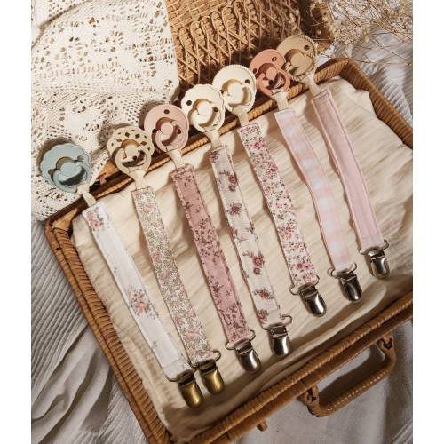 Roses pacifier clip