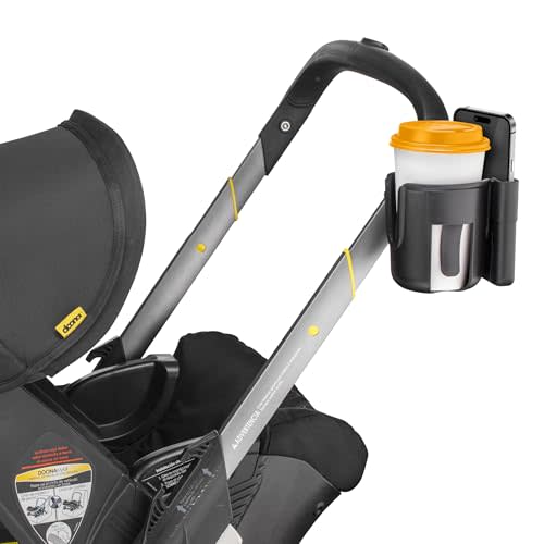 Cup and Phone Holder Only Compatible with Doona Car Seat & Stroller All-in-One Travel System – Hook-On Drink Holder Attachment for Stroller