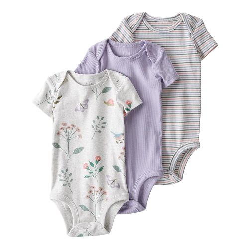 little planet by carter's unisex-baby 3-pack Short Sleeve Bodysuits Made With Organic Cotton