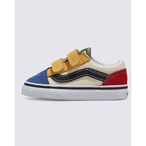 Toddler Old Skool V Shoe in Red / Blue | Vans
