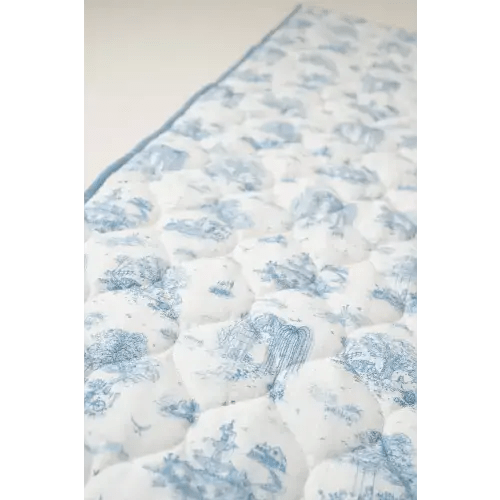 Spring Toile Blue Quilted Playmat