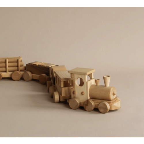 Handmade Wooden Train - Extra Long– Odin Parker