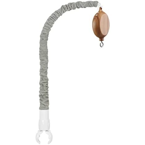 HLEEDUO 23 in Baby Mobile arm with 12 Lullabies Music Box，Crib Mobile arm with Cloth Cover,Mobile Holder for Crib (Grey Crib Mobile arm with mobiles Music Box)