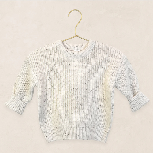 Knit Chunky Sweater - Cream Speckle