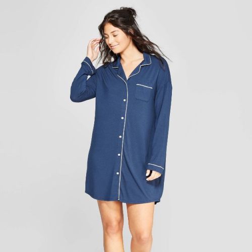 Women's Beautifully Soft Notch Collar NightGown - Stars Above™