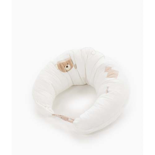 5 in 1 Nursing & Lounge Pillow | Beige & White