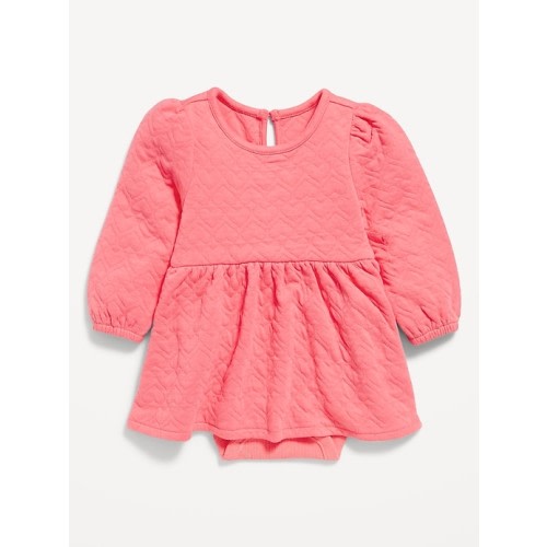Long-Sleeve Quilted Dress for Baby