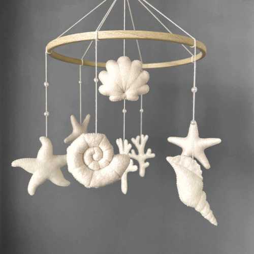 Ocean Baby Mobile Neutral Sea Creature Mobile Under The Sea Ocean Cot Mobile Sea Creatures Nursery Mobile Sea Animals Baby Shower Gift Felt