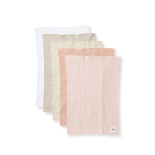 Solid Organic Cotton Burp Cloths 5 Pack Pink Sand