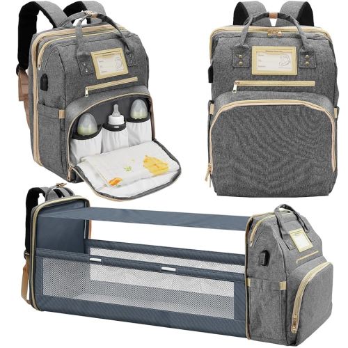 Lenski Diaper Bag Backpack, Baby Shower Gifts, Baby Boy Registry Search Gifts, Baby Essentials Diaper Bag with Changing Station