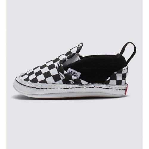 Infant Slip-On V Checkerboard Crib Shoe