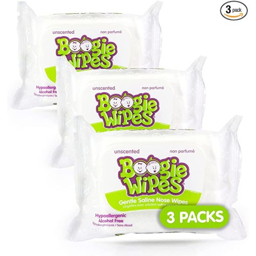 Baby Wipes Unscented by Boogie Wipes, Wet Wipes for Face, Hand, Body & Nose, Made with Vitamin E, Aloe, Chamomile and Natural Saline, 30 Count, Pack of 3 - 30 Count (Pack of 3)