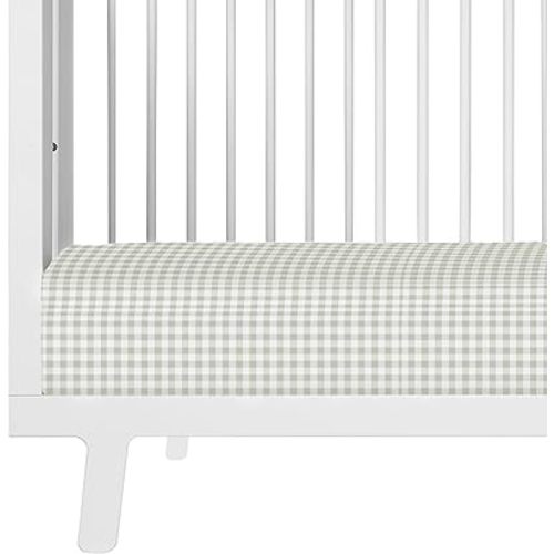 MakeMake Organics GOTS Certified Organic Cotton Crib Sheet with Pillowcase (14"x19") Buttery Soft Breathable Hypoallergenic Fitted Sheet, (28"x52", Weaves)