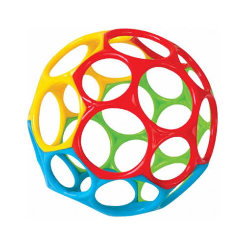 Oball Easy Grasp Classic Ball BPA-Free Infant Toy in Red, Yellow, Green, Blue, Age Newborn and up, 4 Inches