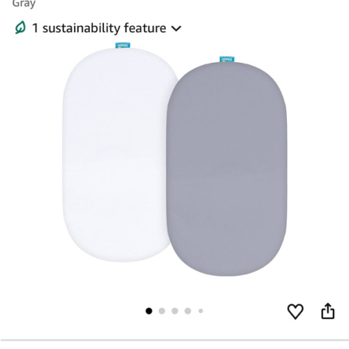 Bassinet Sheets Fit for Rectangle, Hourglass or Oval Bassinet Mattress, Universal Fitted Sheet Set for Various Bassinet Mattress Pad, 2 Pack, Ultra Soft Microfiber Sheets, White & Gray