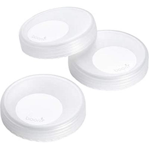 Boon Nursh Breast Milk Storage Lids - Made for Boon Nursh Bottles - Lids for Formula Travel Container - Breastfeeding Essentials and Baby Feeding Supplies - 3 Count