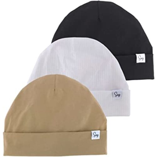 Jersey Beanie Hat for Newborn Baby Boys Girls Silky Satin Lined Hats Bonnet Toddler Infant Little Kids Beanies Caps