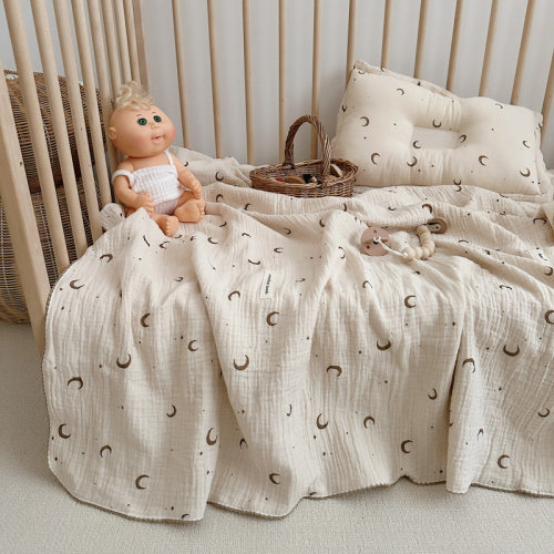 Harriet Bee Cute Pattern Muslin Cotton Baby Blanket | Wayfair