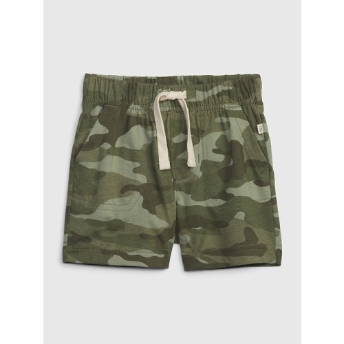 BabyGap 100% Organic Cotton Pull-On Shorts, Size 0-3M (Green Camo)