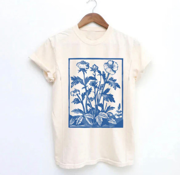 Vintage Wildflowers Graphic Nursing T-shirt – Giftifymama