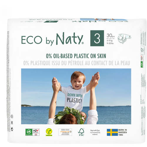 Eco by Naty Biobased Size 3 Diapers (9 - 20 lbs) | EarthHero
