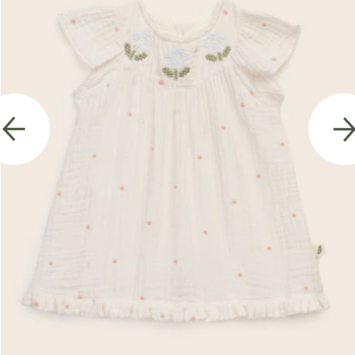 Organic Cotton Embroidered Dress | easy-peasy Soft, Sustainably Made Childrenswear