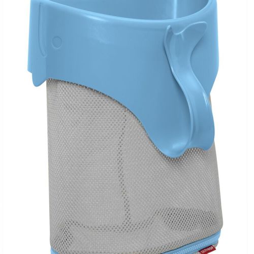 Blue/Gray Moby Scoop & Splash Bath Toy Organizer | skiphop.com