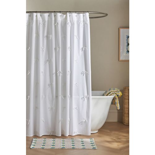 Bow Cotton Shower Curtain