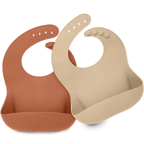 KeaBabes 2-Pack Prep Silicone Bibs