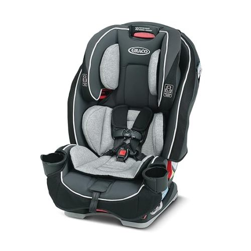 Graco SlimFit 3-in-1 Convertible Car Seat, Ultra-Space-Saving Design, Darcie, Suitable for Rear and Forward-Facing, Highback Booster Seat with 10-Position Headrest - Slim Profile