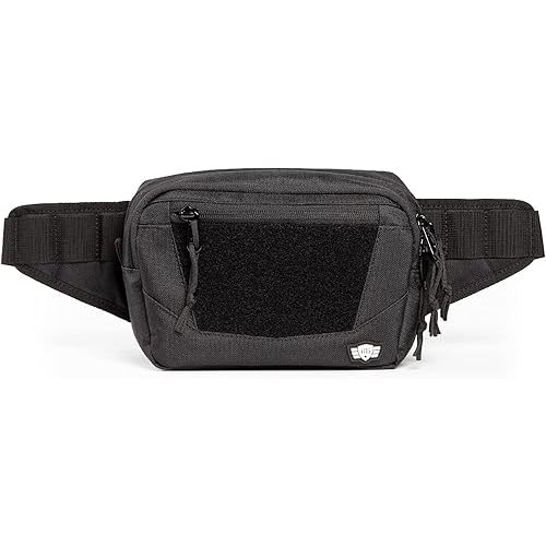 TBG - Tactical Fanny Pack Diaper Bag - Hip Pack/Sling Bag for Men - Compact (Black)