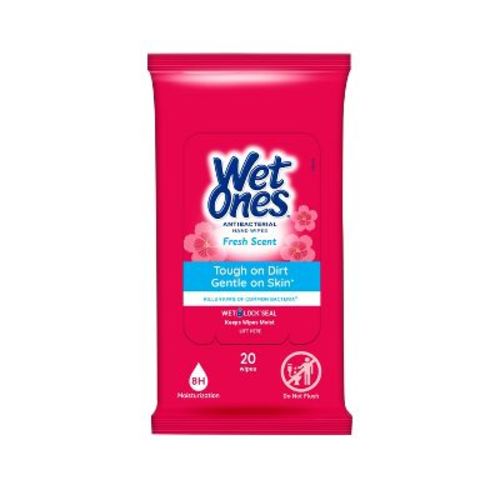 Wet Ones Antibacterial Hand Wipes Travel Pack - Fresh - 20ct