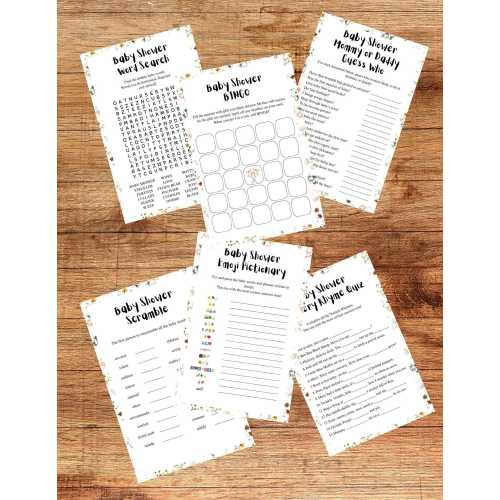 Baby Shower Games: A Little Wildflower Theme