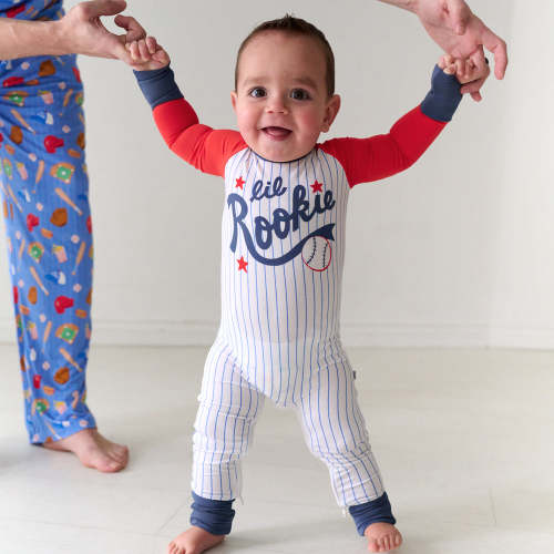 Blue Lil Rookie Crescent Zippy - Little Sleepies