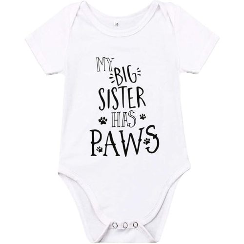 Newborn Baby GOT My Mind ON My Mommy Paws Funny Bodysuits Rompers Outfits Grey 0-18M