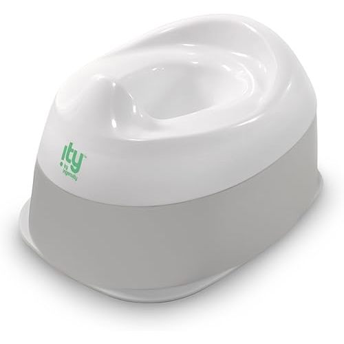 Ingenuity Ready Set Go Potty, Removable Bowl, Non-Skid Bottom, Wide Stable Base, Age 18 Months & Up, White & Grey