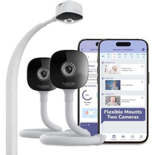 HUBBLE CONNECTED GoBaby AI Twin 2 Baby Monitor Cameras w/ Covered Face & Rollover Alert, True Cry Detection, Sleep Trainer & More