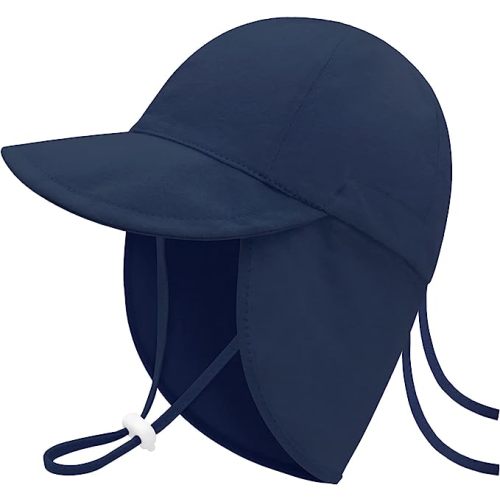 Sarfel Baby Sun Hat Summer Baby Boy Hats UPF 50+ Sun Protection Toddler Hat Bucket for Baby Girl Adjustable Kid Cap - 6-24 Months - Z Navy With Flap