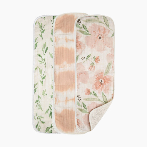 Crane Baby Cotton Muslin and Terry Burp Cloth Set (3 Pack) - Parker