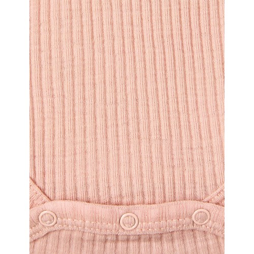 Milly & Milo Merino Rib Sleeveless Bodysuit, Ballet Pink