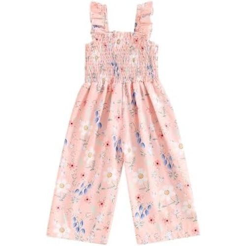 Infant Newborn Baby Girl Casual Jumpsuit Summer Floral Sleeveless Romper Pants Toddler Clothes 6 12 18 Months