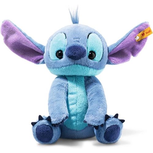Steiff Disney Stitch Plush - Premium Lilo & Stitch Stuffed Animal, Machine Washable Toy for Ages 0+ (Blue, 9")