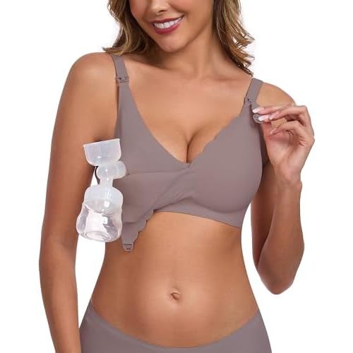 Vinfact Hands Free Pumping Bra Adjustable Breast-Pumps Nursing Bras Comfort Maternity Breast Pump Bra