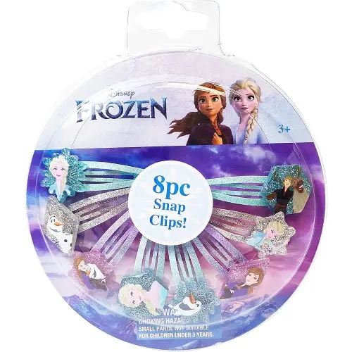 Disney Frozen Kids Hair Clips for Girls Snap Clips 8 Pack Multi Color Ages 3+