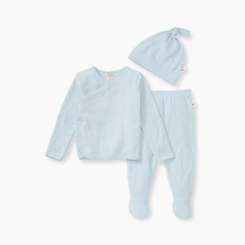 Organic Cotton Raised Terry Bee Take Me Home Set - Blue Bee