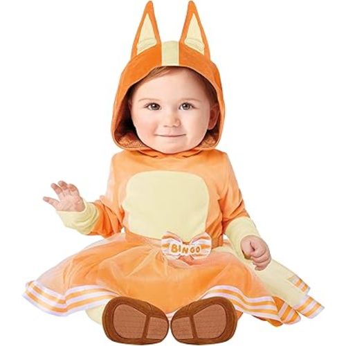 Spirit Halloween Bluey Bingo Baby Dress Costume | Officially Licensed | Family Group Costumes | Baby Disney Outfit